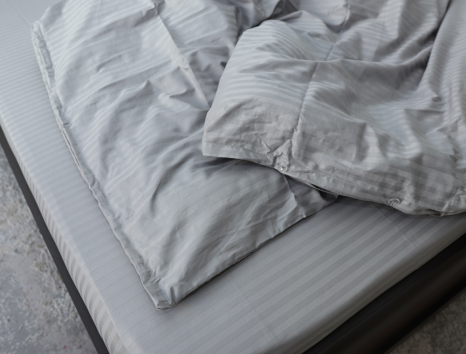 Євро-максі набір постільної білизни 200*220 зі Страйп Сатину №17-5102 Черешенка™