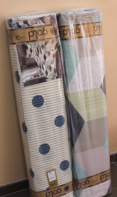 Ткань для постельного белья Бязь "Gold" Lux "Светло-темный куб" GL054 (A+B) - (50м+50м)