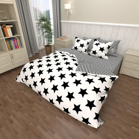 Євро-максі набір постільної білизни 200*220 із Бязі "Gold" №157665AB Черешенка™