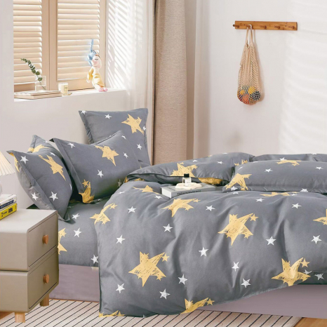 Семейный набор хлопкового постельного белья из Сатина №44334 Черешенка™