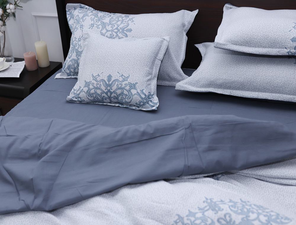 Евро макси набор постельного белья 200*230 из Трикотажа (Вязка) №500-01 Черешенка™