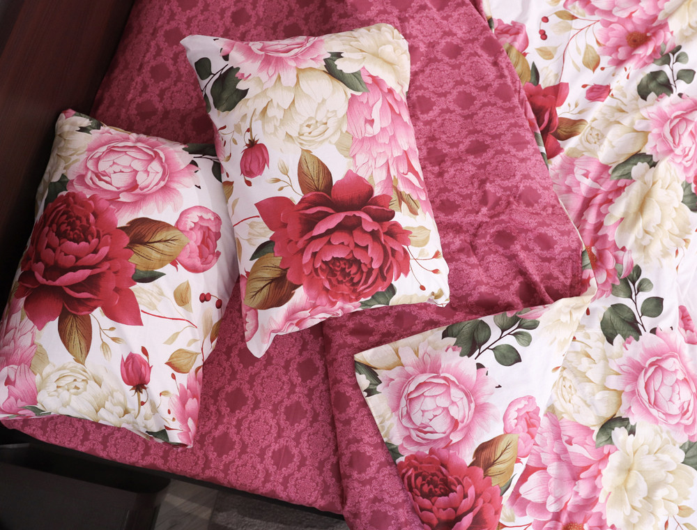 Двоспальний набір постільної білизни 180*220 із Бязі "Gold" №158363AB Черешенка™