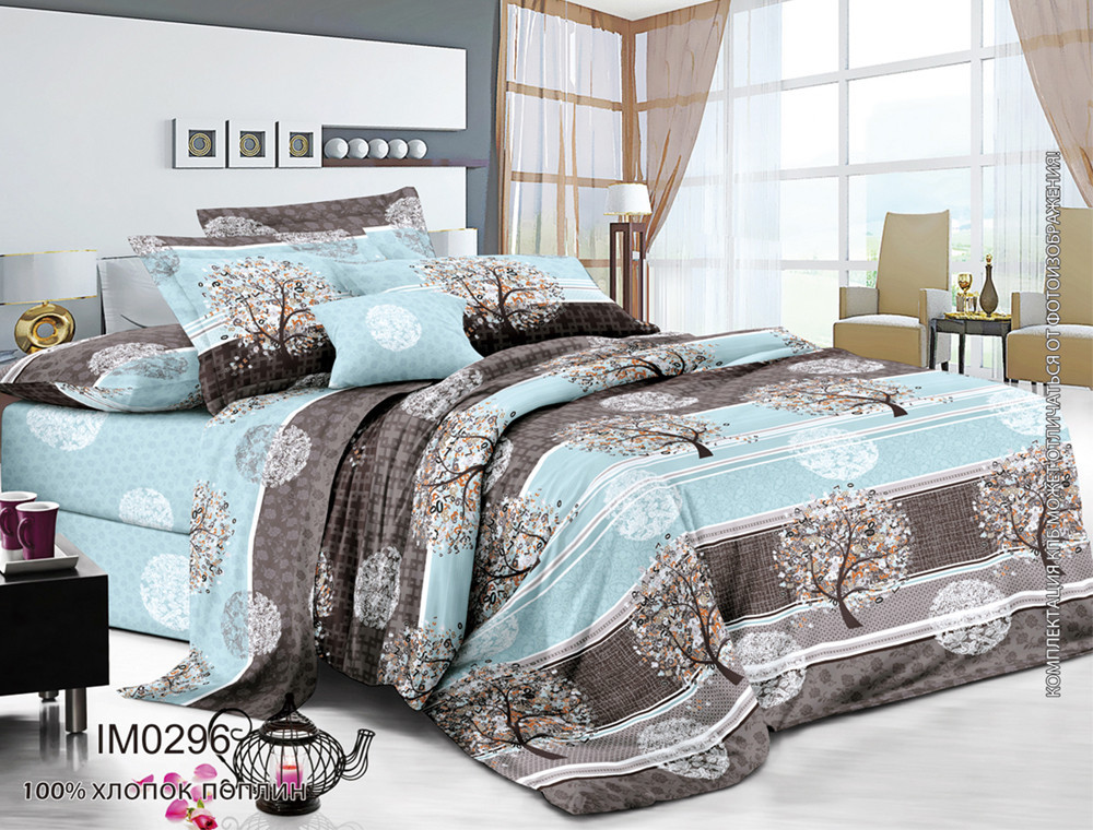 Семейный набор хлопкового постельного белья из Бязи "Gold" №154089 Черешенка™