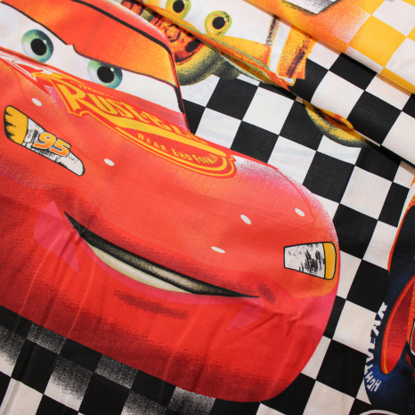 Тканина для постільної білизни Бязь "Gold" Lux дитяча "Феррарі" GLB4311