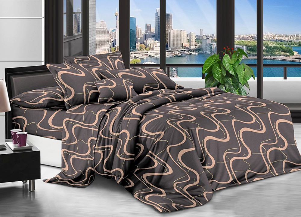 Полуторний набір постільної білизни 150*220 із полікотону №20384 Черешенька™