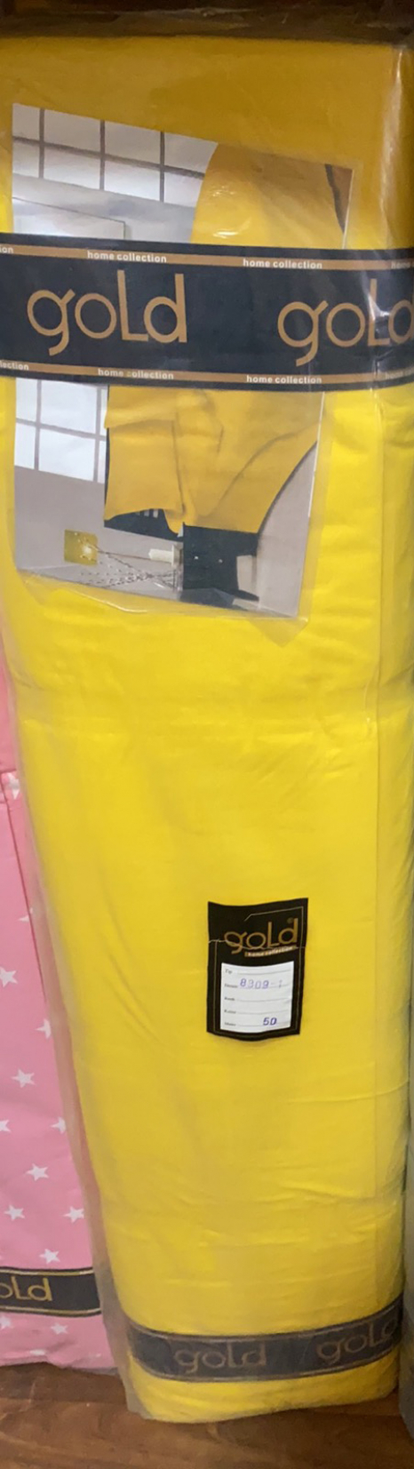 Тканина для постільної білизни Бязь "Gold" Lux однотонна GLyellow (50м)