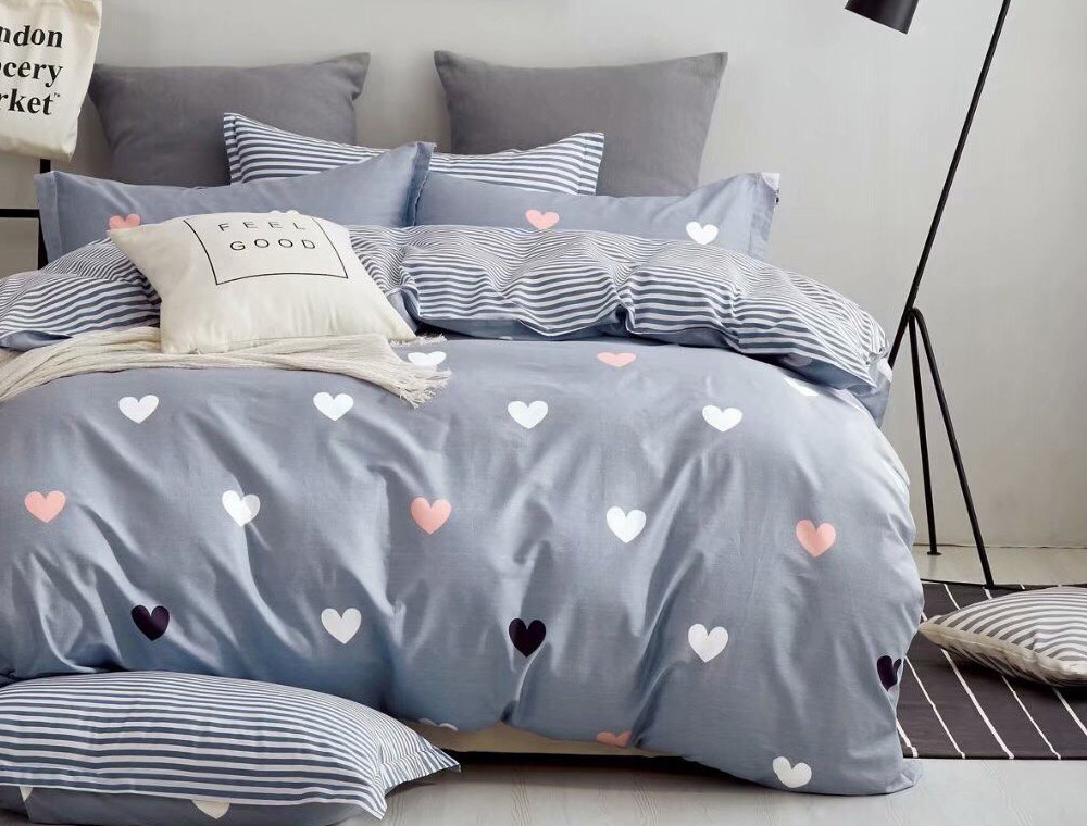 Сімейний набір постільної білизни із Сатину №1907AB Черешенка™