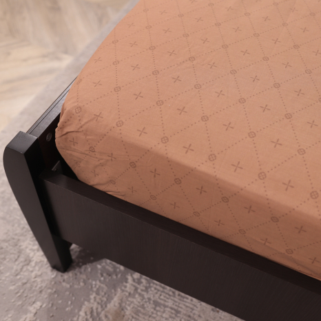 Простирадло на резинці (140*200*25) коричневого кольору №663308