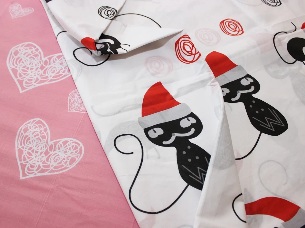 Семейный набор хлопкового постельного белья из Бязи "Gold" №151657AB Черешенка™