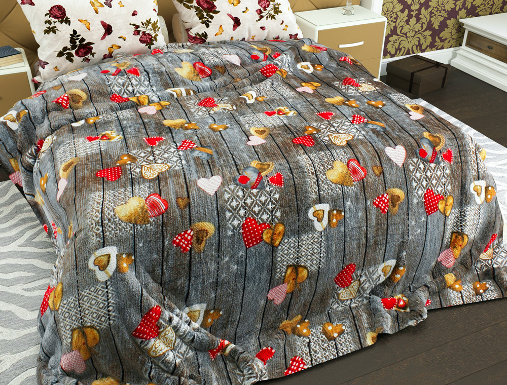 Двоспальний флісовий плед №33524