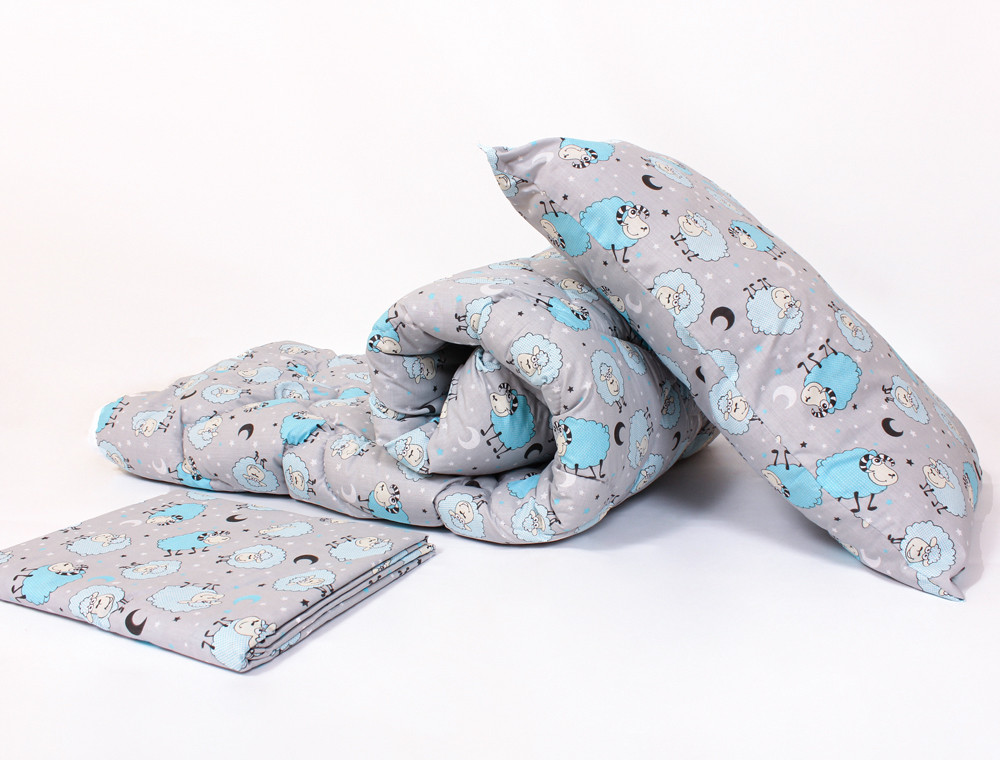 Комплект постільної білизни в ліжечко (з ковдрою та подушкою) №9008