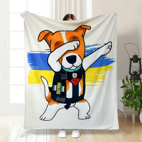 Плед с 3D-принтом 135*160 "Пес Патрон" №20222322