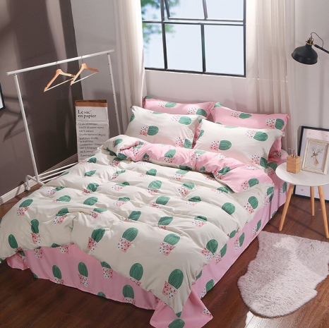 Ткань для постельного белья Бязь "Gold" Lux "Цветочный горшок" GL1391 (A+B) - (50м+50м)