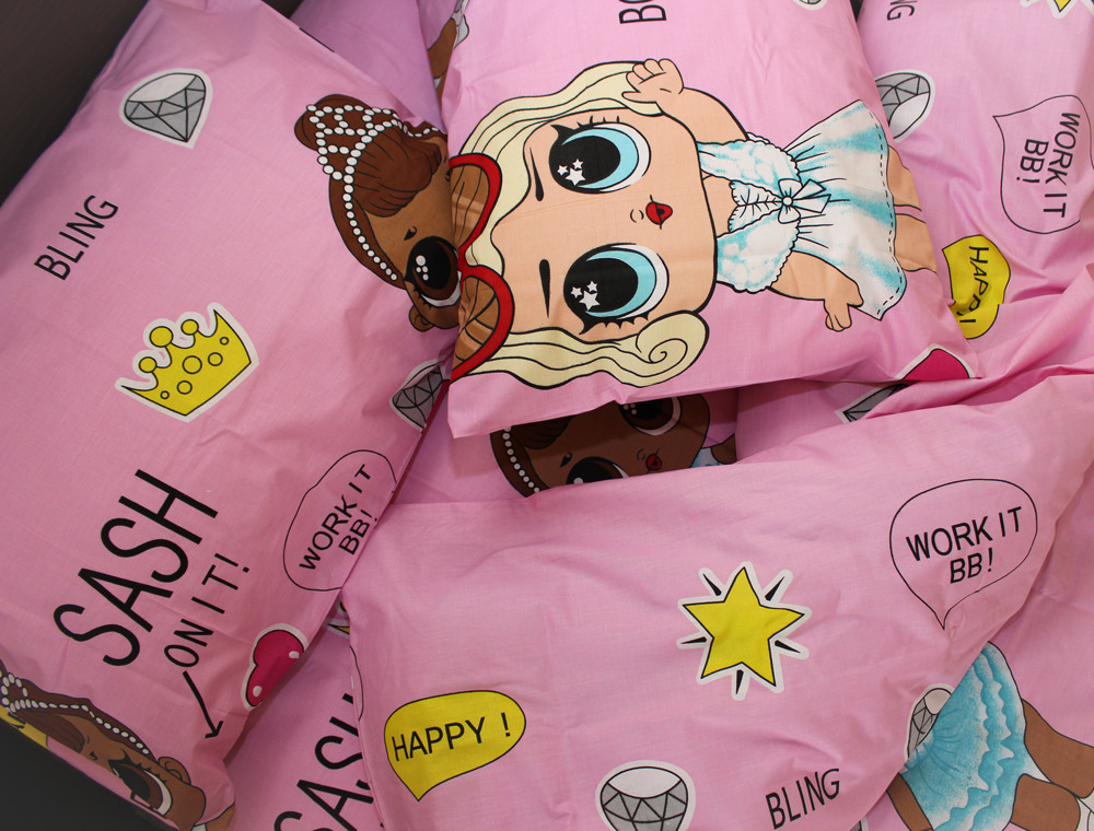 Полуторний набір постільної білизни 150*220 із Бязі "Gold" №167470 Черешенка™