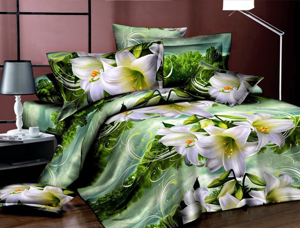 Євро набір постільної білизни 200*220 із полікотону №2013000 Черешенька™