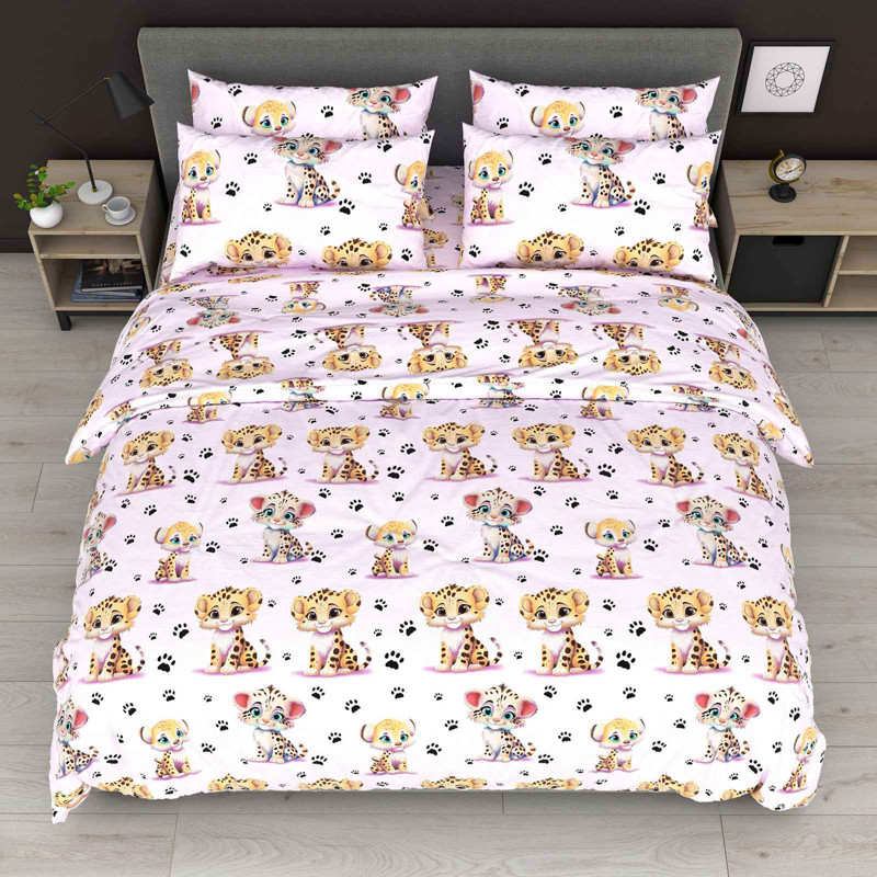 Ткань для постельного белья Бязь "Gold" Lux детская GLB8127pink