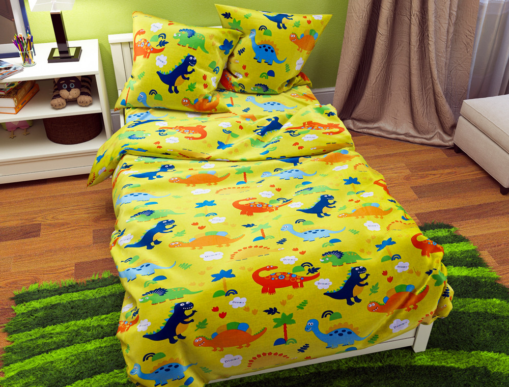 Ткань для постельного белья Бязь "Gold" Lux детская "Юрский период" GLB234