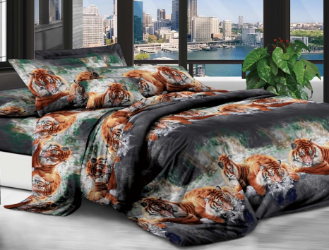 Сімейний набір постільної білизни 240*220 із полікотону №203877 Черешенька™