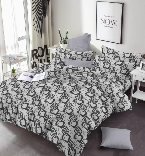 Ткань для постельного белья Бязь "Gold" Lux GL17160grey