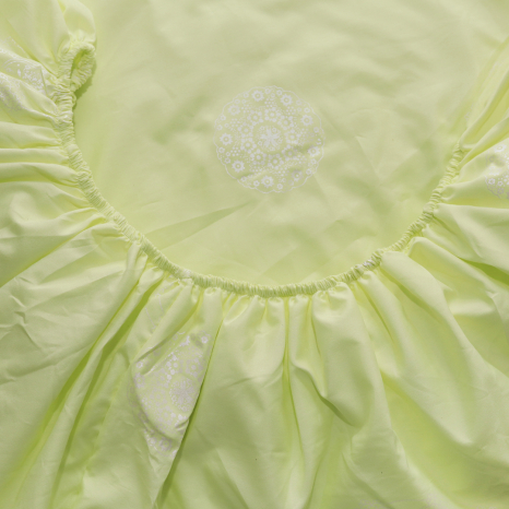 Простирадло на резинці (120*200*25) однотонне жовте №2384