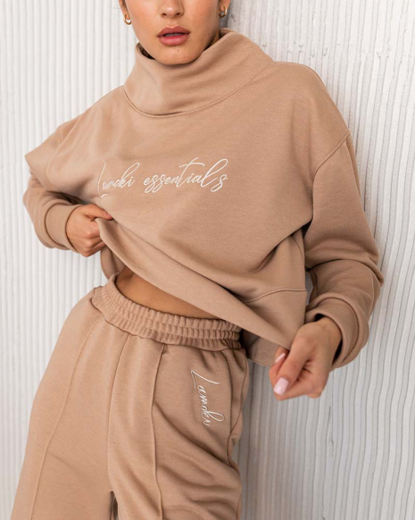 Жіночий костюм зі штанами палаццо (Розмір S) рожевий №215_0020