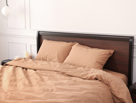 Двуспальный набор однотонного постельного белья 180*220 из Бязи "Gold" №511041 Черешенка™