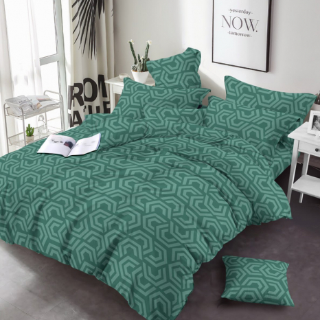 Ткань для постельного белья Бязь "Gold" Lux GL7865green