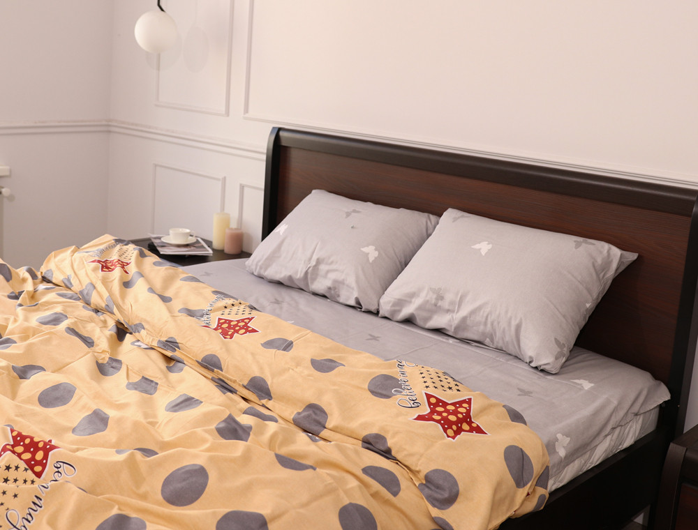 Евро макси набор постельного белья 200*220 из Сатина №051AB Черешенка™