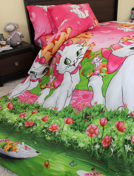 Полуторний набір постільної білизни 150*220 із Ранфорсу №17639 Черешенка™