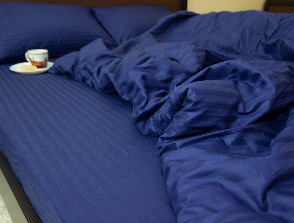 Семейный набор хлопкового постельного белья из Страйп Сатина №543920 KRISPOL™