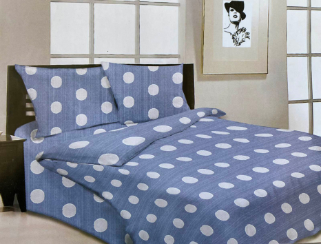 Тканина для постільної білизни Бязь "Gold" Lux "Горошок (крупний)" GL2965