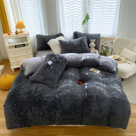 Евро-макси набор постельного белья 200*230 Плюш Травка №EL-06 Черешенка™