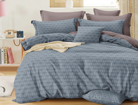 Євро-максі набір постільної білизни 200*220 із Сатину №44226AB Черешенка™