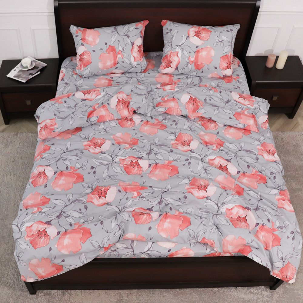 Полуторний набір постільної білизни 150*220 із Бязі "Gold" №150060 Черешенька™