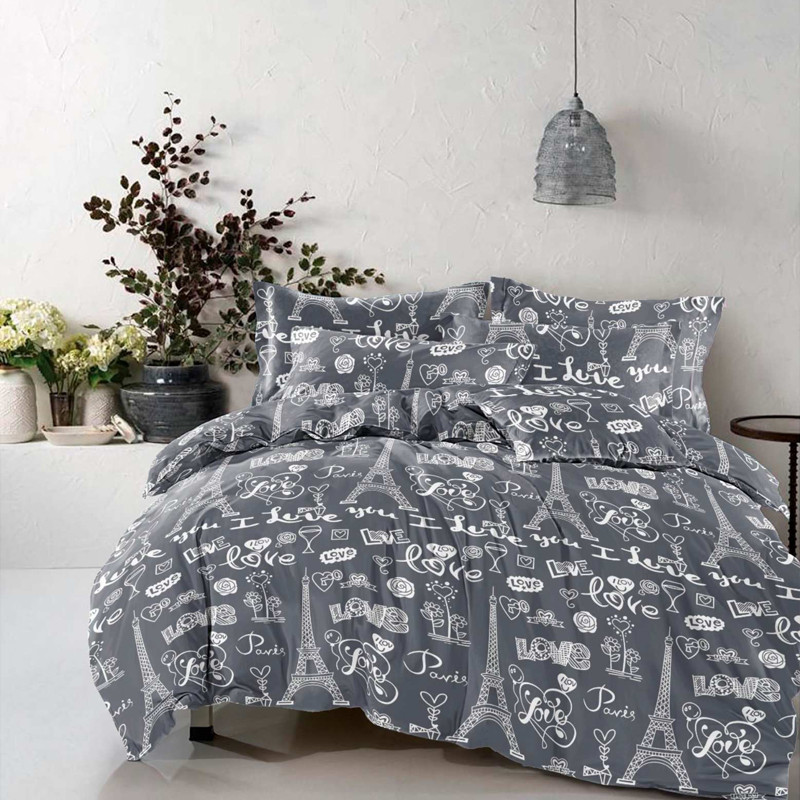 Тканина для постільної білизни Бязь "Gold" Lux GL3687grey