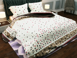 Тканина для постільної білизни Бязь "Gold" Lux "Ромбики"  GL819