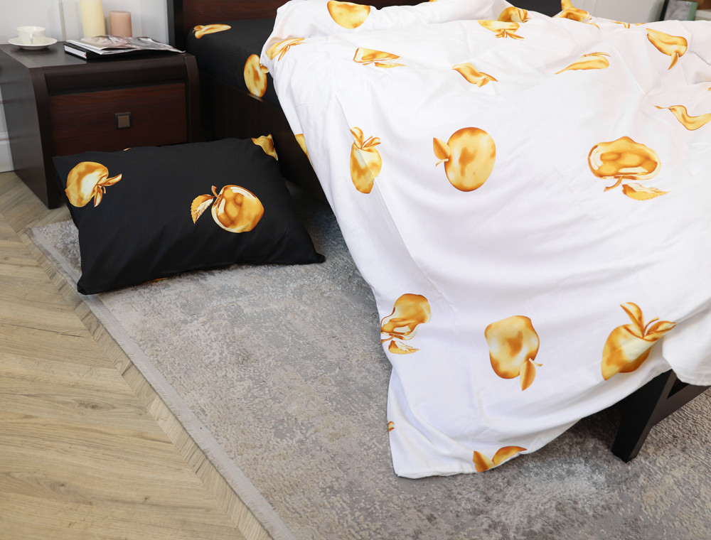 Полуторный набор постельного белья 150*220 из Сатина №029AB Черешенка™