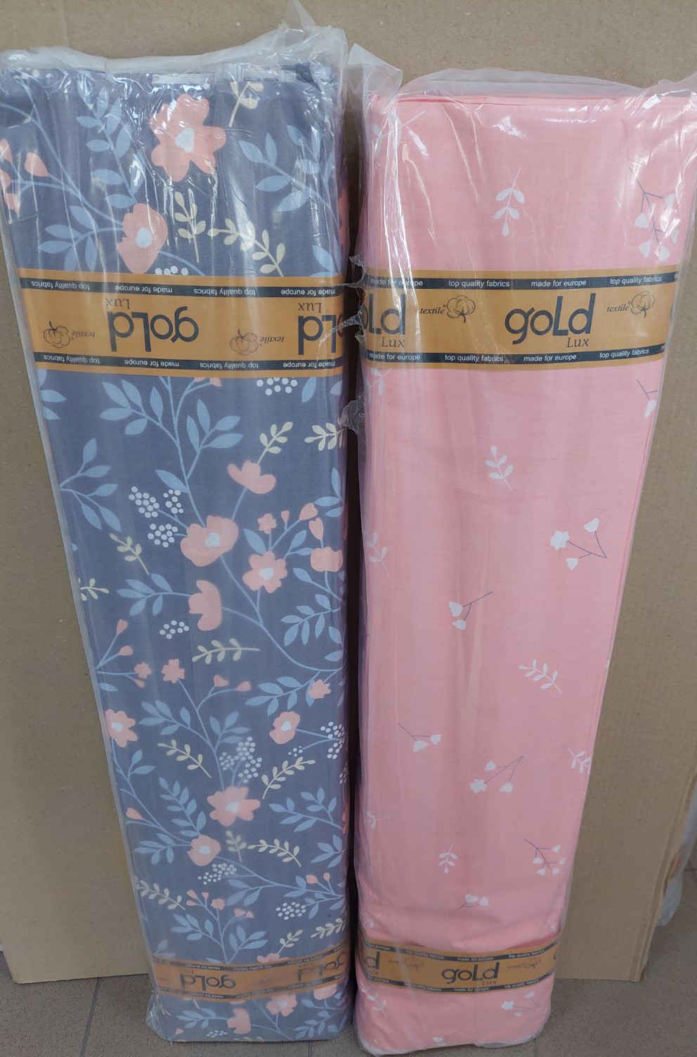 Тканина для постільної білизни Бязь "Gold" Lux "квітковий принт (дрібний)" GL1170 (A+B) - (50м+50м).