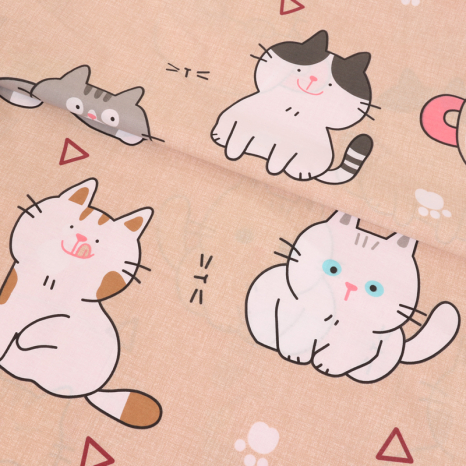 Ткань для постельного белья Бязь "Gold" Lux детская GLB8099beige