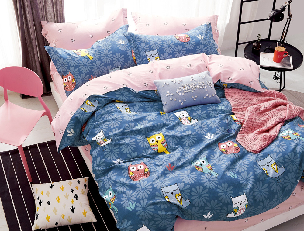 Сімейний набір постільної білизни із Сатину №1745AB Черешенка™