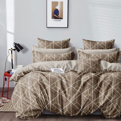 Євро-максі набір постільної білизни 200*220 із Сатину №443395AB Черешенька™