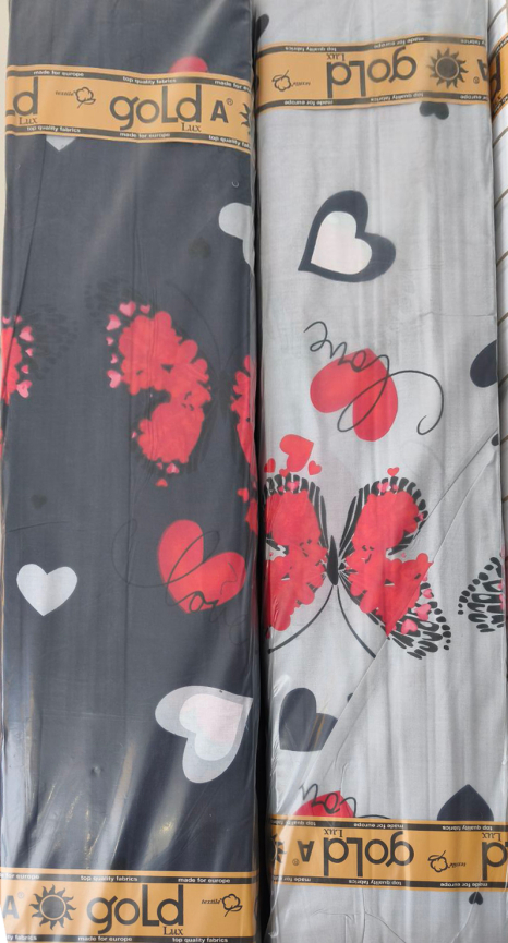 Тканина для постільної білизни Бязь "Gold" Lux GL11860grey (A+B) - (50м+50м)