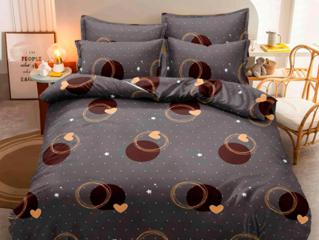 Полуторний набір постільної білизни 150*220 із полікотону №200148 Черешенька™