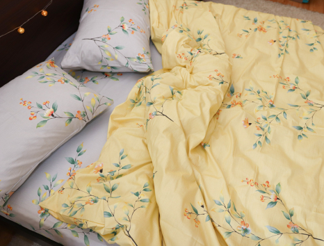 Двоспальний набір постільної білизни 180*220 із Сатину №869AB Черешенка™