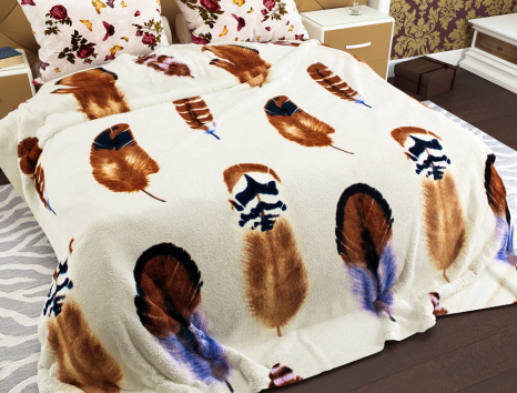 Двоспальний флісовий плед №33496