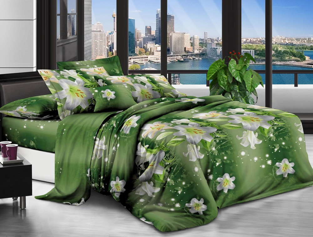 Сімейний набір постільної білизни 240*220 із полікотону №203600 Черешенька™