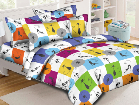 Сімейний набір постільної білизни із Ранфорсу №1852 Черешенка™