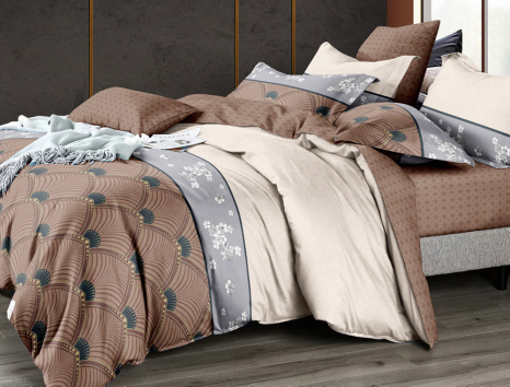 Двоспальний набір постільної білизни 180*220 із Сатину №44167 Черешенка™