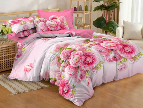 Сімейний набір постільної білизни із Сатину №141AB Черешенка™