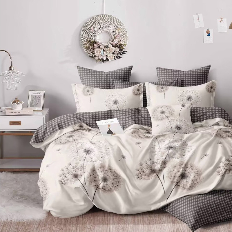 Полуторний набір постільної білизни 150*220 із Сатину №44336AB Черешенка™